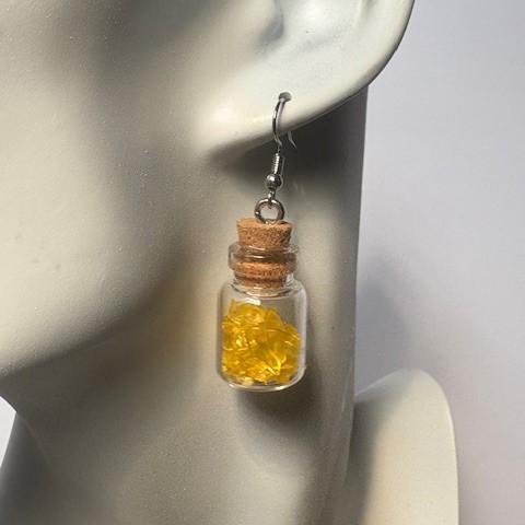 Citrine Potion Bottle Earrings